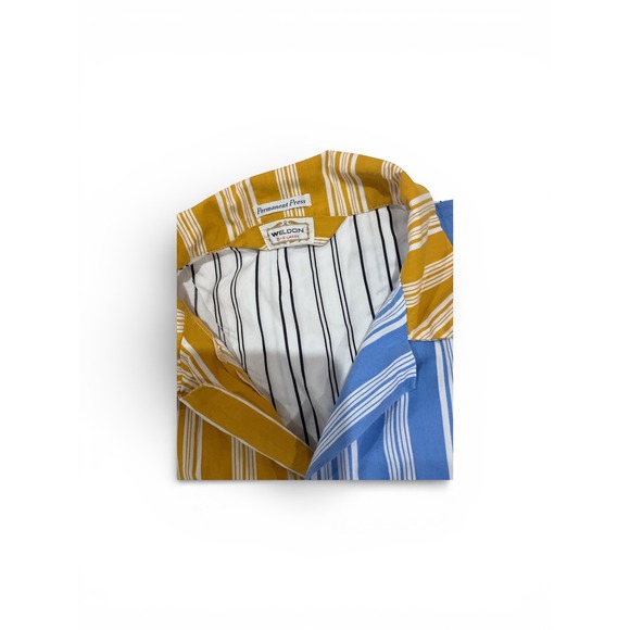 Vint Weldon Mens Pajama Set Striped Button Up Top Pants Sleepwear Loungewear - Picture 4 of 5